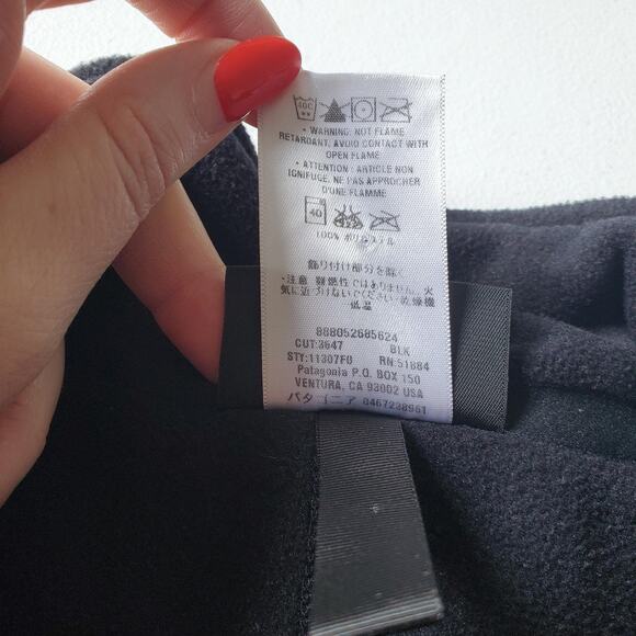 Patagonia Synchilla Jacket Mens Medium Full Zip Fleece Leo Embroidered Black - Picture 6 of 9